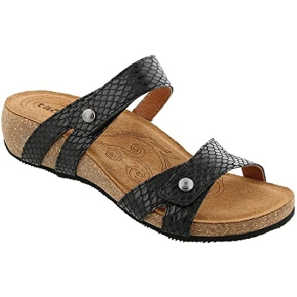 Taos Footwear | Shoes | Taos Audition Leather Sandal Slide Black Snakeskin  7 75 | Poshmark
